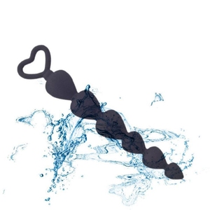 Silicone en forme de coeur longues perles bouchons anaux Stimulation anale arrière jouets sexuels pour Couples <span class=keywords><strong>Gay</strong></span> Erotica produits - Product Image 3