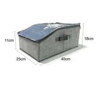 Organisateur de chapeaux en tissu empilable authentique (2 pièces) – Contient 24 casquettes avec couvercle transparent – Design moderne pour rangement dans placard/étagère