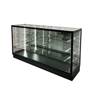 Shop Interior Display Furniture Glass Cabinet with LED Light Adjustable Glass <strong>Shelves</strong> for Retail Clothing Accessories Cosmetics - Product Image 6