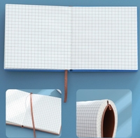 Kostenlose Probe A6 Mini Pocket Memo Pads Bücher Benutzer definiertes Logo Großhandel Softcover Grid Seiten Molkerei Mit Band Teiler