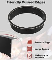 Anneau d'insertion pour foyer extérieur en acier à haute teneur en carbone, rond, pour brûlage de bois, 40 pouces de diamètre extérieur, 36 pouces de diamètre intérieur, pour bricolage, jardin