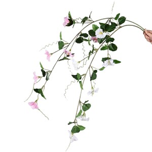 Fleurs artificielles de volubilis Meng Jie à longues tiges, arrangement floral en soie pour la décoration intérieure et les accessoires de mariage - Product Image 5