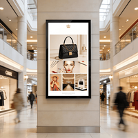 Pantalla Digital Publicitaria de Vidrio Templado de 43 Pulgadas 4K para Montaje en Pared, para Ascensores, Tiendas Minoristas, Restaurantes, Centros Comerciales, 1 Año de Garantía