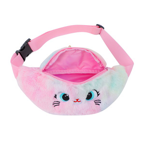 Invierno felpa dibujos animados ojos grandes Fanny Pack <span class=keywords><strong>unicornio</strong></span> bandolera para niños - Product Image 4