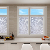 RNPT 3D Diamant Statische Fensterfolie Sichtschutz Mattierte Dekorative Glasfolie Abnehmbares Prismenmuster für Zuhause