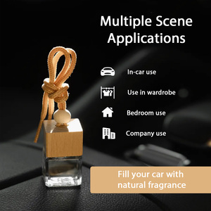 Hanging Square Glass Car Air Freshener <strong>Diffuser</strong> 8ml Perfume Bottle Auto Aroma Deodorizer &amp; Interior Decoration Accessory - Product Image 4