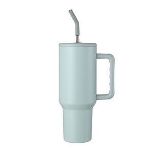 <b>Travel</b> Car H3.0 Handle <b>Mug</b> 40oz Double Wall Insulated Tumbler Lid Straw Anti-Slip ODM Custom Logo - Product Image 3