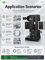 Appareil de test de la densité de fumée de combustion ou de décomposition des plastiques par micro-ordinateur YYF011