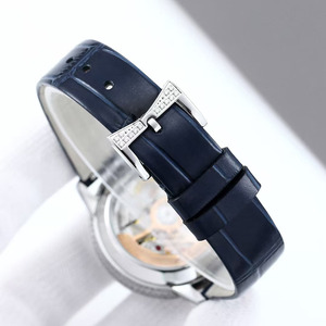 Casual Fashion Noble Full Diamond Moissanite Inlaid Leather Strap Three-hand Men's Automatic Mechanical <b>Watch</b> - Product Image 4