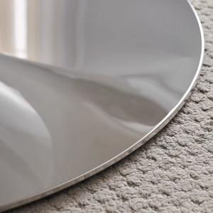 Mesa de Centro de Diseño Moderno con Forma de Platillo Volador, Estructura de Acero Inoxidable Resistente, Panel Superior de Madera, Mueble Ligero para el Hogar - Product Image 5