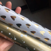 Bricolage paquet papier d'emballage personnalisé feuille d'or imprimé motif blanc papier cadeau pour boîte