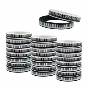 Piano Notes Rubber Wristbands Silicone Wristbands Piano Music Themed Parties Decorative Music Birthdays Baby Showers Party <b>Gifts</b> - Product Image 3