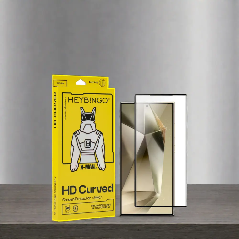 BINGO HD CLEAR 3D vetro curvo protezione dello schermo per Samsung s23 ultra nuevo Full Cover cellulare pellicola strumento di posizionamento