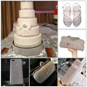 5/10 rangées de garniture de strass thermocollants fantaisie à dos plat, décoratifs et brillants, pour accessoires de chaussures, chaînes de gâteaux de mariage et projets DIY - Product Image 6