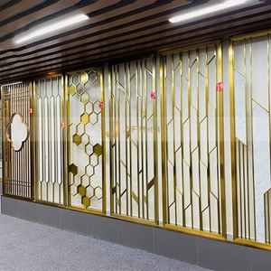 EX705 Modern Foldable Custom Stainless Steel Laser Cut Privacy Room Dividers - Product Image 4