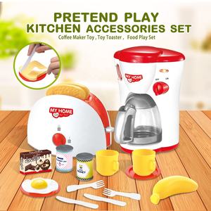 Appareils ménagers ensemble de <span class=keywords><strong>petit</strong></span> déjeuner électronique grille-pain et machine à café enfants Simulation semblant jouer ensemble de jouets pour la maison jeu de rôle - Product Image 2