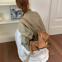 Sac à bandoulière pour femme en PU souple style rétro, multi-poches, sac à main décontracté, vente en gros directe usine