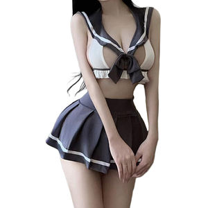 Conjunto de Lencería Sexy de Cosplay para Mujer, Uniforme de Marinera Japonés de <span class=keywords><strong>Anime</strong></span>, Estilo JK, Ropa Interior Erótica - Product Image 5