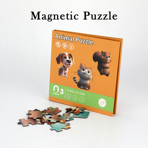 Casse-tête éducatif magnétique personnalisé en <span class=keywords><strong>livre</strong></span> sur différents thèmes Casse-tête de jeu magnétique éducatif précoce pour les enfants - Product Image 2