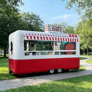 รถเข็นเคลื่อนที่สแตนเลสลายทางสไตล์ย้อนยุคสำหรับไอศกรีมและอาหารริมทางแนวเรโทรในเขตศูนย์กลางเมือง - Product Image 4