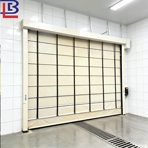 Portes à empilage rapide, panneaux en <span class=keywords><strong>PVC</strong></span> automatiques, compactes, à montage supérieur, portes <span class=keywords><strong>de</strong></span> <span class=keywords><strong>garage</strong></span> pliantes sectionnelles à empilage - Product Image 5