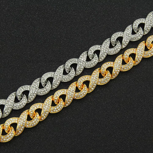 Three-dimensional 8-button <b>Cuban</b> <b>Chain</b> Bracelet, Hip-hop Street Nightclub Wear Bracelet Accessories Tanjing - Product Image 3