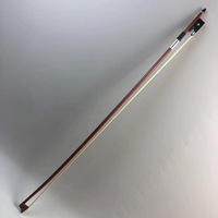Archet de violon rond en bois du Brésil plaqué or à double queue d'oeil de poisson en ébène pour accessoires d'instruments à cordes 1/8-4/4