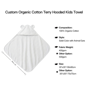 Proveedor Profesional de Toallas de Baño para Bebés con Capucha de Orejas de Animales, Tejidas en Algodón, 400 g/m², Certificadas por OEKO-TEX 100 - Product Image 2