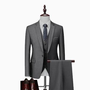 Trajes de 3 Piezas de Alta Calidad, Blazer + Chaleco + Pantalones, <span class=keywords><strong>Traje</strong></span> de Boda para Hombre, Color Sólido, <span class=keywords><strong>Traje</strong></span> de Negocios, Informal, para Oficina, Trabajo, Baile de Graduación - Product Image 1