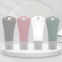 Mini flacon souple en silicone de qualité alimentaire 60ml 90ml pour cosmétiques, shampoing, nettoyant visage, crème, lotion – Anti-fuite, idéal voyage
