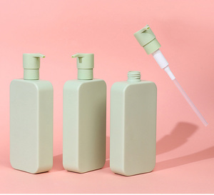 High-end Custom 250 ml 350 ml <strong>500</strong> ml Flat Square <strong>Plastic</strong> Lotion <strong>Bottle</strong>, Shampoo <strong>Bottle</strong>, Shower <strong>Bottle</strong> - Product Image 3
