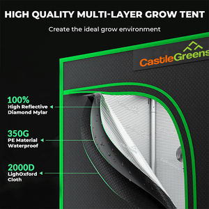 Kit de <span class=keywords><strong>Carpa</strong></span> de Cultivo Interior Impermeable con Marco de Acero Inoxidable con Recubrimiento en Polvo, Fácil de Montar, <span class=keywords><strong>Carpa</strong></span> de Cultivo Hidropónico Interior - Product Image 5