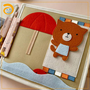Primi bambini educativi tranquillo libro occupato educazione <span class=keywords><strong>Montessori</strong></span> feltro libro per neonati e bambini giocattolo feltro tessuto libro di stoffa - Product Image 1