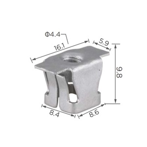 Écrou de fixation en U personnalisé pour <span class=keywords><strong>cage</strong></span> de fixation de voiture, écrou de fixation métallique, clip métallique - Product Image 3