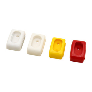 Plastic <b>Wardrobe</b> Hanging Rod Base 16mm Rectangle Wall Mounted Clothes <b>Rack</b> Support Durable Flange Seat Cover - Product Image 1