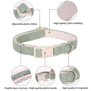 Beirui verstellbare Leinen Baumwolle benutzer definierte hochwertige bequeme gepolsterte Manufaktur Haustier Zubehör Hunde halsband Leine <span class=keywords><strong>Walking</strong></span> Set - Product Image 5