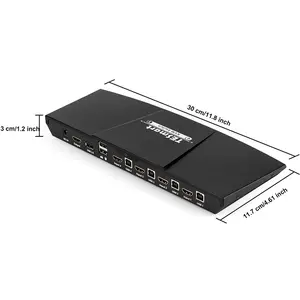 TESmart制造商4端口/8端口usb 2.0 kvm交换机4k自动交换机支持红外控制4 pc计算机4x1 HDMI KVM切换器