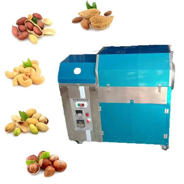 Otomatik elektrikli veya gaz kuruyemiş kavurma makinesi otomatik fındık kuru meyve kızartma fırın makineleri