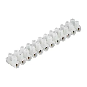 PE PP PA brass material X3 series 12 Position 10pcs pack white Screw Barrier wire block terminal