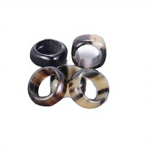 Horn <b>Rings</b> Bohemia Style Unisex Daily Wear Gift Jewelry <b>Plain</b> Design Natural Pattern Fashion <b>Rings</b> - Product Image 3