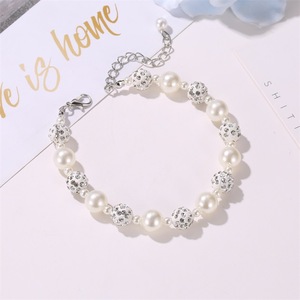 Premium Sweet <strong>Bracelet</strong>, Delicate Pearl Diamond Ball Beaded Design, Minimalist High-grade Daily Ornament for Ladies - Product Image 6