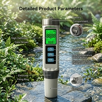 Alat Ukur PH/TDS/Suhu Digital Profesional CL TDS PH Meter, Monitor Kualitas Air untuk Kolam Renang, Air Minum, Akuarium