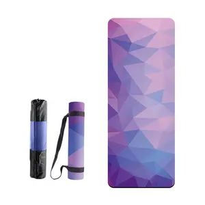 Top quality fadeless customized colorful leopard uv print poses yoga mat manufacturer