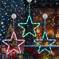 Guirlande lumineuse LED en forme d'étoile, à piles, pour Noël, fête, maison, jardin, festival, décoration intérieure et extérieure
