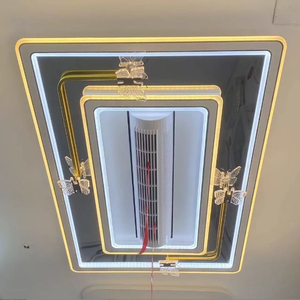 Ventilatore da Soffitto Moderno con Luce <span class=keywords><strong>LED</strong></span> Dimmerabile, Motore DC, Telecomando, 120W, Senza Pale, per Soggiorno - Product Image 4