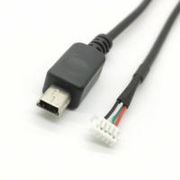 Personalizado Oem Micro Usb Macho Arnés Cable Micro B Datos a Xh 4pin Header 2,54