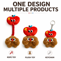 Jouet en peluche personnalisé pour animaux de compagnie, dessin animé mignon, OEM ODM, durable, interactif, en coton doux, pour chien et chat, marque privée, logo personnalisé