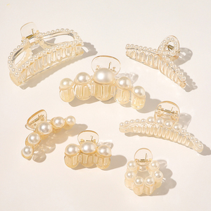 Pinzas de Pelo con Perlas <span class=keywords><strong>MIO</strong></span>, Pinzas de Pelo Grandes de Moda para Mujer, 5 Tamaños, Pinzas de Pelo con Cuentas de Perlas Acrílicas - Product Image 6