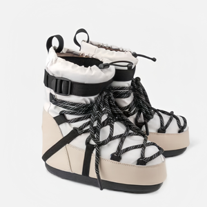 Bottes de neige courtes rétro en fourrure épaisse noire pour femme, tendance, personnalisées, style Moon Designer Star, chaudes et confortables pour l'extérieur en hiver - Product Image 1