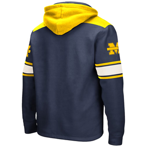 Sweat à capuche personnalisé de qualité supérieure pour le hockey, avec impression sérigraphique marine et lacets - Product Image 4